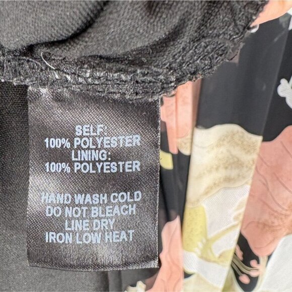 LuLu's Women's Floral Maxi Dress M Black Pink Fairy Whimsigoth Wedding Guest - Picture 8 of 13